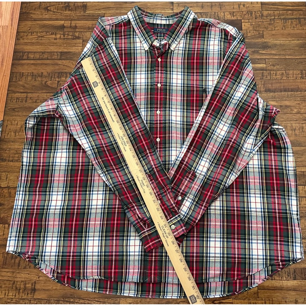 NWT $138 Polo Ralph Lauren Mens 4XB Pony Plaid Oxford Button Down Shirt Big - Picture 8 of 11